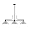 Z-Lite Melange Billiard, 3-Light, 14 In.W x 52 In.L x 21 In.H, Matte Black/Brushed Nickel 725-3MB-MBN - alternate 2
